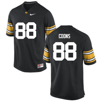 Men Iowa Hawkeyes #88 Jacob Coons College Football Jerseys-Black